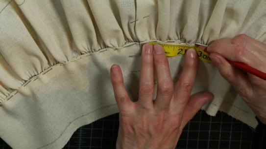 Module 9 Skirt Trueing & Finishing Step 6B Measure over 2 from the side seam on the back yoke seam line and place 2