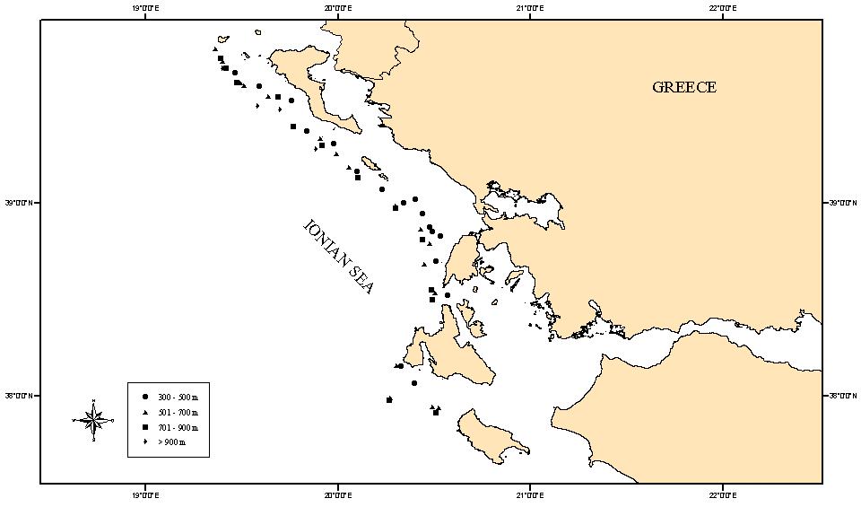 236 Chrissi-Yianna Politou, Porzia Maiorano, Gianfranco D Onghia and Chryssi Mytilineou Fig. 1. Map of the study area showing the sampling stations.