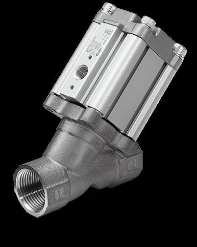 Angle Seat Valve / Air Operated Type VXB Series For Steam Ca