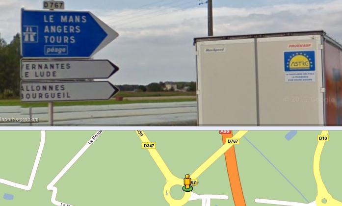 At the next Roundabout you will need to follow the D767 signposted for Le Mans, Angers and