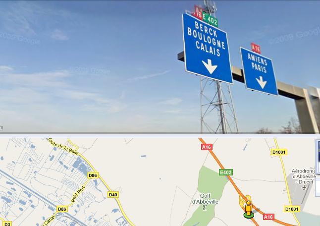 At Abbeville take the slip road off to the right signposted for Amiens, Paris, Boulogne and Calais. Again the slip road is a bit tight so be careful. You will then approach the toll booths.