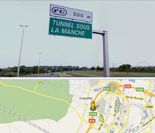 Eventually you will arrive at the toll booth just outside Boulogne.