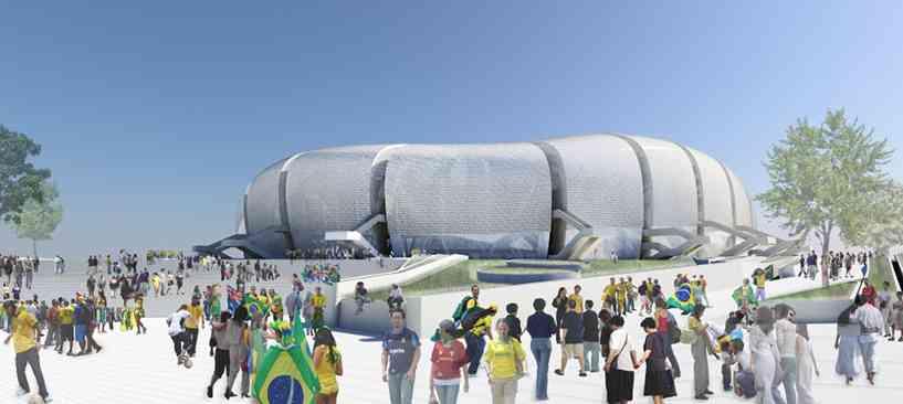 edition: 10 February 2014 pg 01 Uniquely designed, Its façade and roof are integrated and made up of 20 petal-shaped modules, designed to be higher on one of the stadium s sides, giving the
