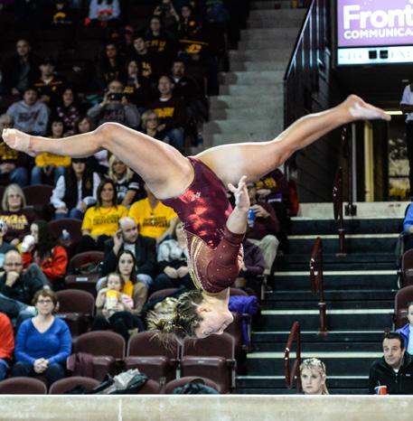 Kate the Great Junior Katy Clements has been a force to be reckoned with this season as she has scored near the top of all student-athletes in the Mid-American Conference in her three events (vault,