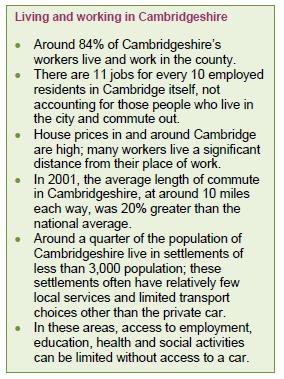 Trends Across Cambs traffic levels