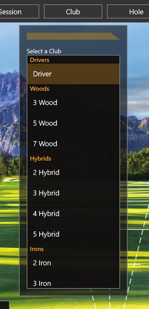 Selecting a Club From the top center of the screen select Club.