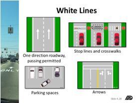 Pavement Markings - White Lines Pavement markings -