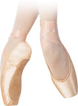 pointe. Ballerinas wear special shoes pointe shoes that are designed to help them dance en pointe. The parts of a pointe shoe are: RIBBONS - Hold the shoe on the foot.