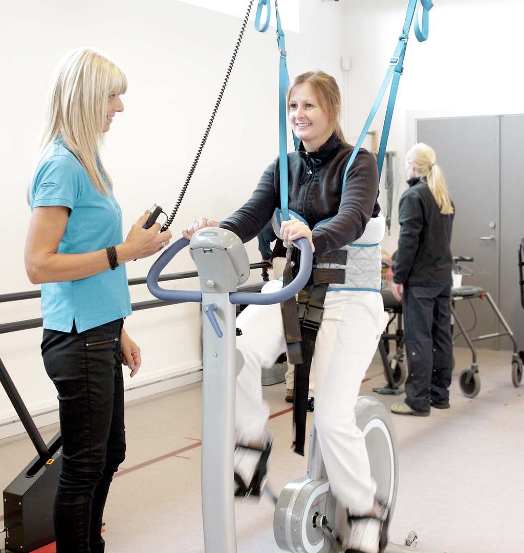 Approved for patients weighing up to 200 kg (440 lbs) the Ergo Trainer can relieve up to 85kg (187lbs) of the patient s body weight, thus fulfilling most user requirements.