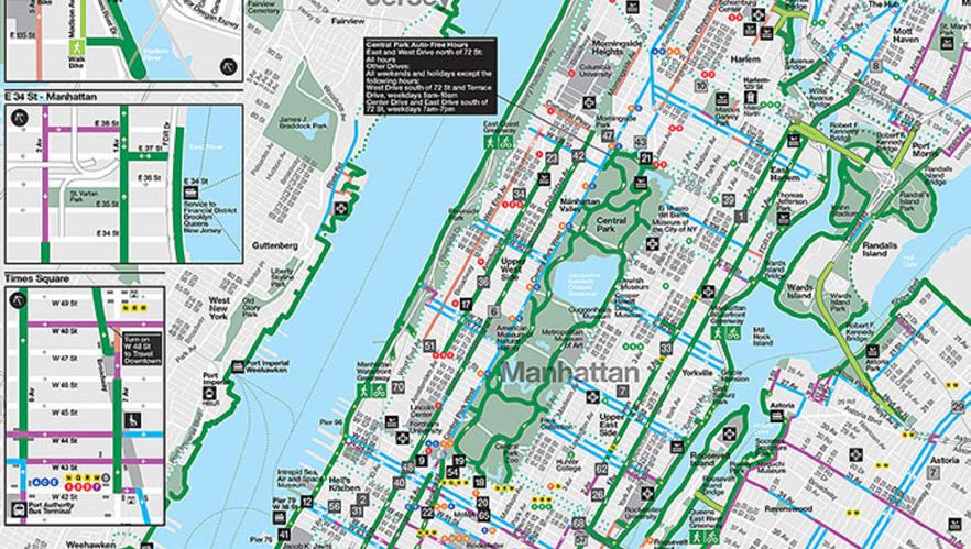 HOW CYCLING IMPROVES CITIES PROVIDING SAFE BIKE LANES AND INFORMATION New York City Department of Transportation Bike Map for