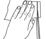 1. Trim only 1/8 at a time. Using a ruler mark a circular line around the seal that is offset from the edge of the cuff end by 1/8. Figure 2 Figure 3 2.