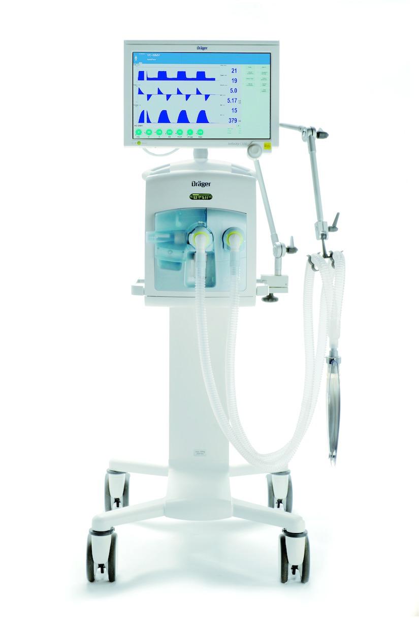 Dräger Evita Infinity V500 ventilator ICU Ventilation and Respiratory Monitoring Combine fully-featured, high-performance