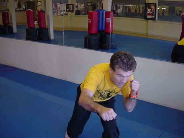 Punching Combination You start with a right cross then drop to a right to the ribs