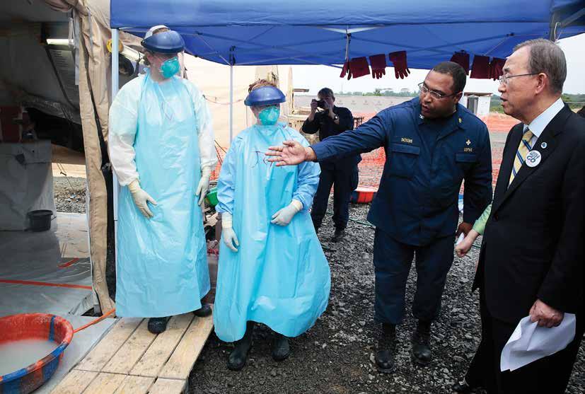 UN EBOLA RESPONSE: SUCCESSFUL UNOSDP-FIFA FACILITATION UNOSDP was able to successfully support UN action to respond to the Ebola epidemic in West Africa in the course of 2014.