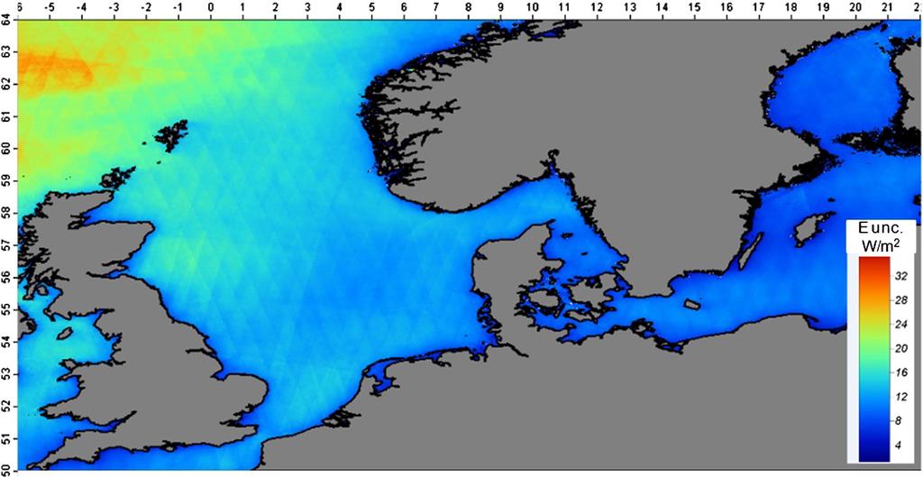 C.B. Hasager et al. / Remote Sensing of nvironment 156 (2015) 247 263 257 Fig. 8. Map of the uncertainty on energy density ( unc.) using nvisat ASAR wind maps covering the Northern uropean Seas.