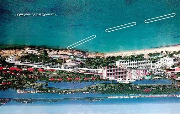 Figure 2 Existing Conditions at Maho Beach with Conceptual Location for Submerged for Breakwater System.