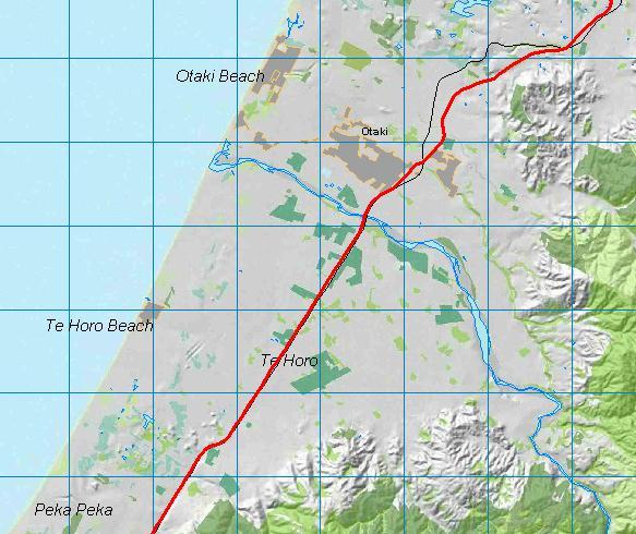 2 Transportation Context Figure 2-1 shows the area of Kāpiti Coast District through which the Expressway will pass. The existing SH1 is shown in red, while the NIMT Railway is shown in black.