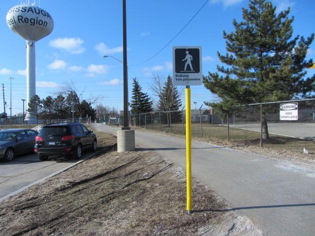Station, north side of train line Walking pathway connects Argentia Road to GO