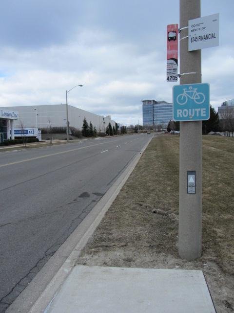 Cycling Address: Creditview Road near Financial Drive Sign