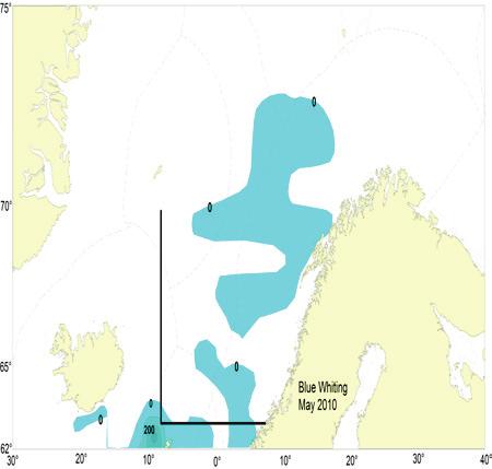 Areas defined for acoustic estimation of blue whiting and Norwegian spring spawning herring in