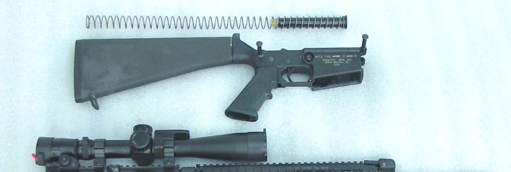 Weapon Completely Field Stripped for Cleaning, Inspection, or