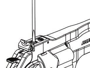NOTE: Each click of the rear sight adjustment screws (either windage or elevation) will move the point