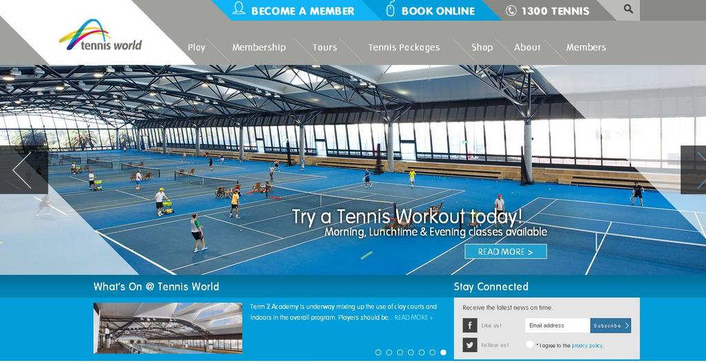 Improved Communications The introduction of the NEW Tennis World website has made it easier