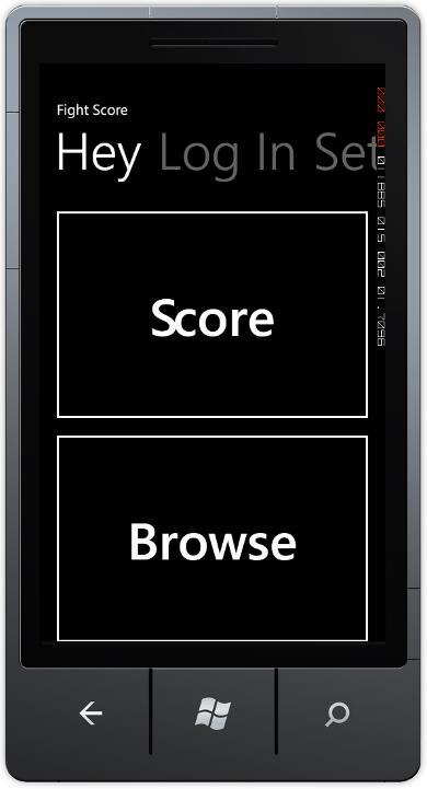 2. PHONE APPLICATION Fights Score is designed to let user score fights in an intuitive way.