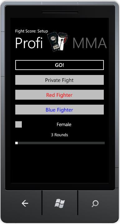 Professional To setup a professional fight you should indicate the round count, which is between 3 and 15, as well as to indicate, whether the fight is a Female, which leads to 2 minute rounds