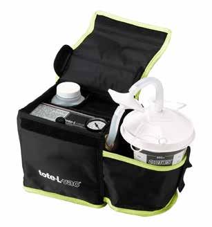 Portable Suction Systems Battery Powered Aspirator With Carrying Case Tote-L-Vac Featuring a soft carrying case with easily accessible battery, the tote-l-vac is a dominant player in the EMS market.