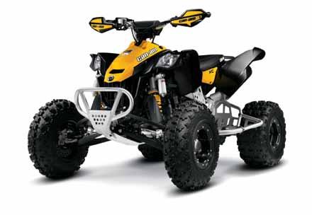 Can-Am DS 450 X Packages: DS 450 X xc» Caster-adjustable aluminum A-Arms» 46-inch width» Cross-country-specific amenities» Race-bred suspension w/ Kayaba HPG shocks» ITP Holeshot GNCC