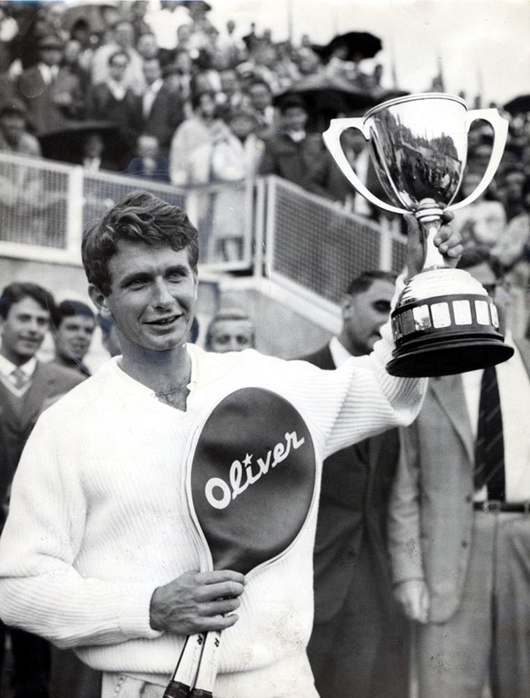 junior career culminated with winning the boys singles and doubles titles at the 1958 Australian Open, taking home the boys doubles title with partner Bob Hewitt.