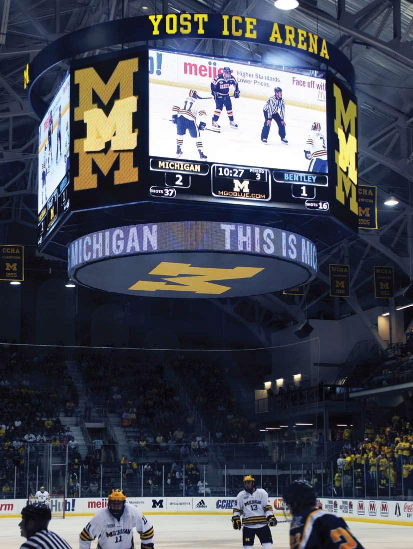 Michigan Stadium is the largest football stadium in North America, seating 109,901 football fans on autumn Saturdays. New this year to The Big House are two giant Lighthouse LED video screens.