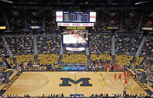 Go Blue With the introduction of Lighthouse LED video to its football, basketball and hockey facilities, the University of Michigan have distanced themselves from competing collegiate athletics
