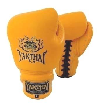 Black/White YBGL1 Yakthai Competition Boxing Gloves Lace-up - Professional 8,