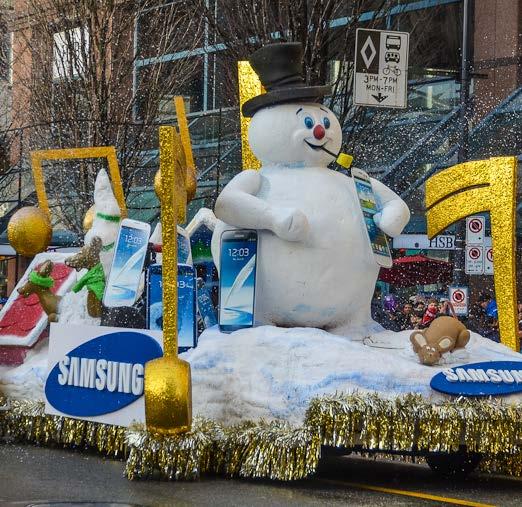CUSTOM PARADE FLOAT Be a big part of the 14th Annual Vancouver Santa Claus Parade with a