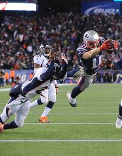 in Patriots franchise history. The Broncos controlled the game in the first half, jumping out to a 17-0 first quarter lead thanks to three consecutive fumbles by the Patriots.