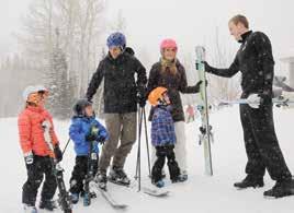 Heidi Voelker Deer Valley Resort This one-of-a-kind experience allows guests at Stein Eriksen Lodge access to ski with one of six heavily celebrated and well-known athletes.