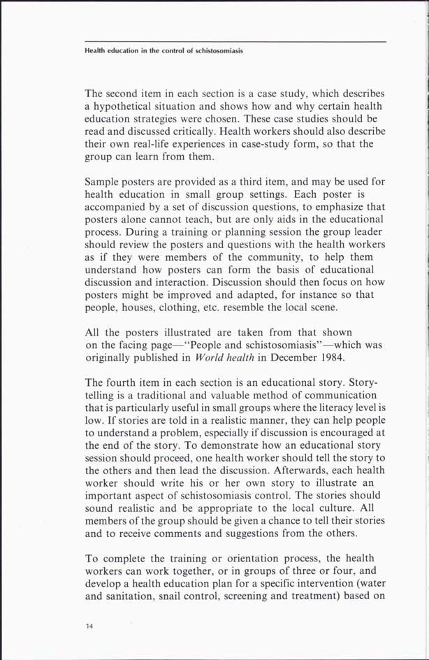 Health eduution in the control d dkbmmh& The second item in each section is a case study, which describes a hypothetical situation and shows how and why certain health education strategies were