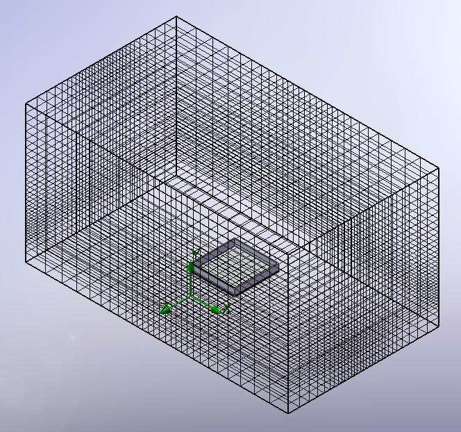 6m (12ft). The mesh cells sides are orthogonal to the specified axes on the coordinate system.