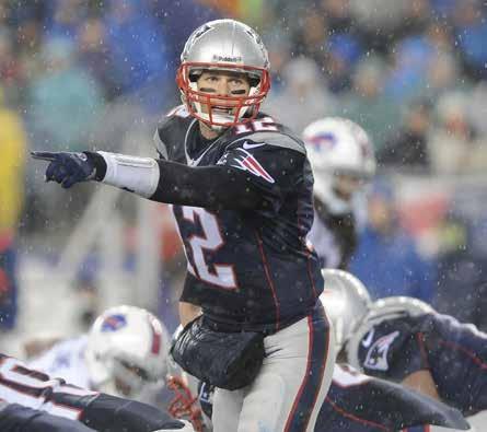 615 EIGHT AFC CHAMPIONSHIP GAME APPEARANCES The Patriots secured their eighth conference championship appearance in the Tom Brady - Bill Belichick era (since 2001 with Brady starting at QB) in 2013.