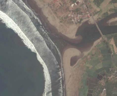 There are different forms during dry and rainy season in this area near the Cimadur estuary, which is shown in Figure 5.
