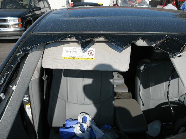 The seat belt was being worn by the driver and showed signs of occupant loading near the D ring. There was a red transfer found on the shoulder portion of the driver s seat belt.