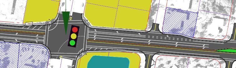 20 Roadway Configuration Segment One Intersection with PSL Blvd Bulb-out Bulb-out Expansion of the PSL Blvd intersection will