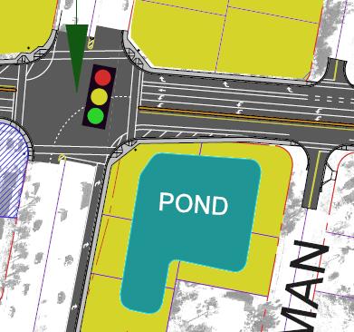 Roadway Configuration Segment One 23 Pond at corner of PSL Blvd.
