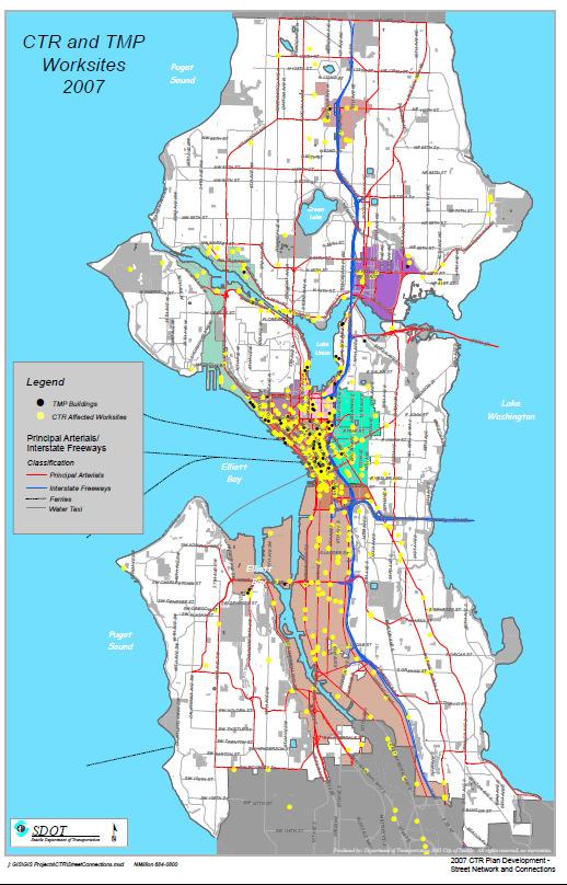 Exhibit #3 MAP #3: Seattle s Street Network and Connections to Regional