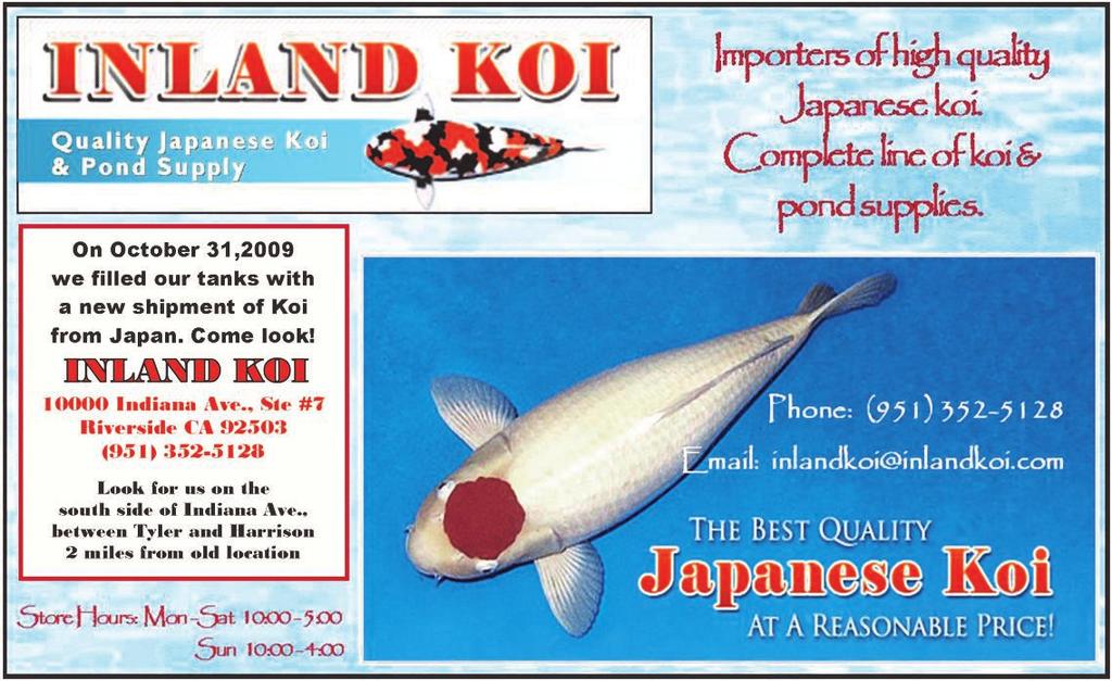 A n d t h e w i n n e r s f o r 2 0 1 4 a r e : Inland Koi store is moving to larger location IKS Koi