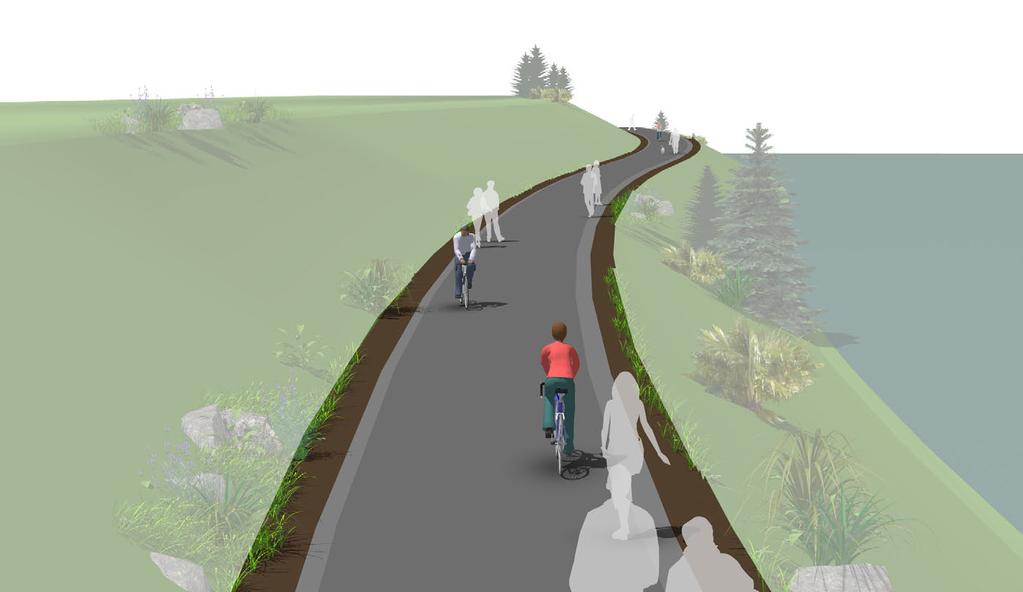 APPENDIX F: BICYCLE AND PEDESTRIAN DESIGN GUIDELINES Shared-Use Paths in River and Utility Corridors Description Utility and waterway corridors often offer excellent shareduse path development and