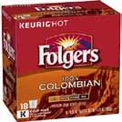 GROCERY MGC February 2018 8 FOLGERS PODS 100% COLUMBIAN 6 / 18 CT #7432 Save: $3.