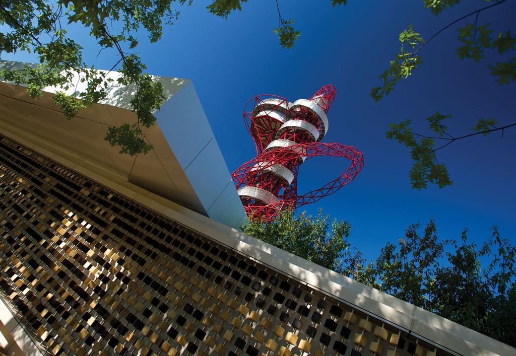 ArcelorMittal Orbit A SCULPTURE WITH A VIEW This shimmering red steel tower gives visitors breathtaking views over the landmark 2012 sporting venues with a new